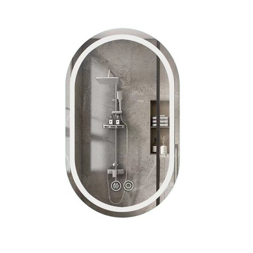 Round Oval Wall Mounted LED Bathroom Mirror with Lights Illuminated Demister Pad - Picture 70 of 81