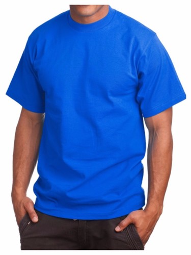 Lote de camisetas para hombre MAX HEAVY WEIGHT cuello redondo S-7X LT-5XLT camiseta lisa grande alta - Imagen 26 de 30