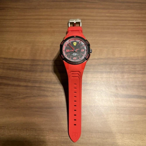 Ferrari Pair Wrist Watch Black Red Set Red No battery With Box Used IM1675 - Picture 5 of 7