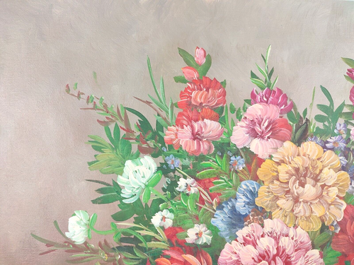 Buntes positives Blumenstillleben Unikat Gemälde ÖL Handgemalt Kunst Art - Bild 8 von 13