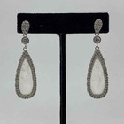 Showtelle Sterling Silver CZ Crystal Pear Drop Earrings & Rose Ring Set Size 6 — photo 4