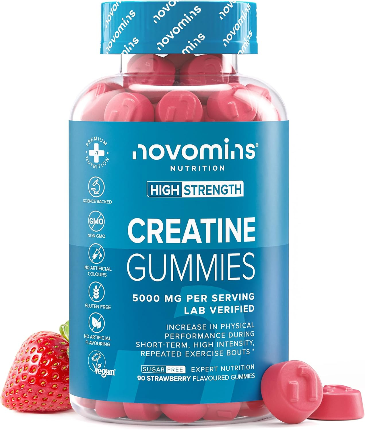 Gommose alla Creatina 5000mg Monoidrato Alta Forza Prestazioni Fisiche