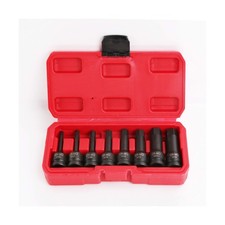 12 Drive Impact Socket Hex Bits 8pc Metric Set Long Air Allen Driver