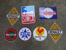 lot de 7 plaques Pub garage  Reproduction Métal Renault simca Azur chantecler .