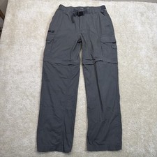 BC Clothing Convertible Cargo Pants Mens M x 32 Dark Gray Hiking Outdoors