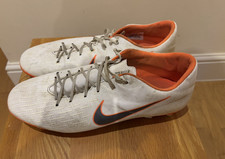 Nike Mercurial Vapor 12 Football Boots, White Men's Size UK 10, Good Condition