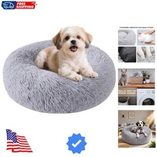 Dog Bed for Small Medium Large Dogs Cats, 20 inch Calming Washable-Round Cozy...