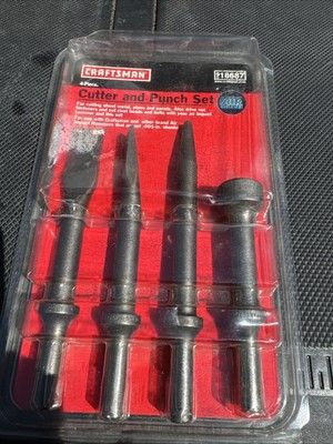 Sears Craftsman USA Nos Cutter & Punch Set 4PC 18687 Air Drive Pneumatic Hammer 