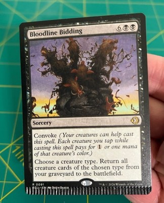 Bloodline Bidding Rare - Lorwyn Eclipsed - CRIMPED Misprint /Error Magic MTG