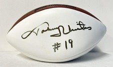 Johnny Unitas Autographed Wilson NFL White Panel Football JSA ZZ55397