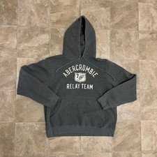 Abercrombie Fitch Relay Team Adult Medium M Gray Heavy Weight Made in USA Rare