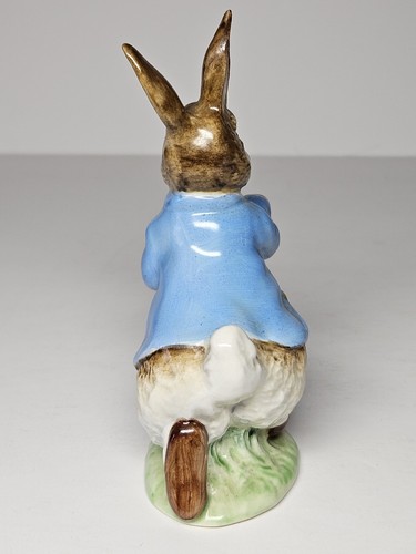 Beatrix Potter Beswick Figurine Peter Rabbit short base GOLD backstamp 1980 - Picture 3 of 8