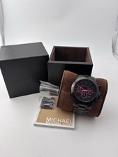 Michael Kors Women s Watch MK 6082 Layton Black With Pink Accents