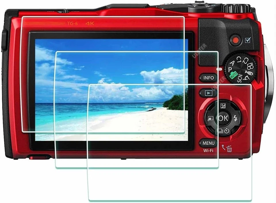 Protectores de pantalla de dureza 9H para cámaras Olympus serie TG - Paquete de 3 Foto 3 de 4