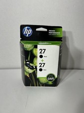 Genuine HP 27 Black Ink Cartridges Twin Pack C9508FN Expired 03/2013