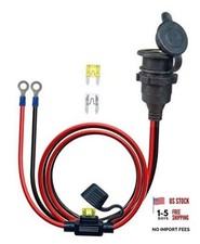 10FT 12V Fixed Thread Cigarette Lighter Socket Extension Cable, 12V 10FT 3m