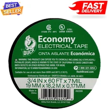 Brand Economy Electrical Tape, 3/4-Inch by 60 Feet, Single Roll, Black (282289)