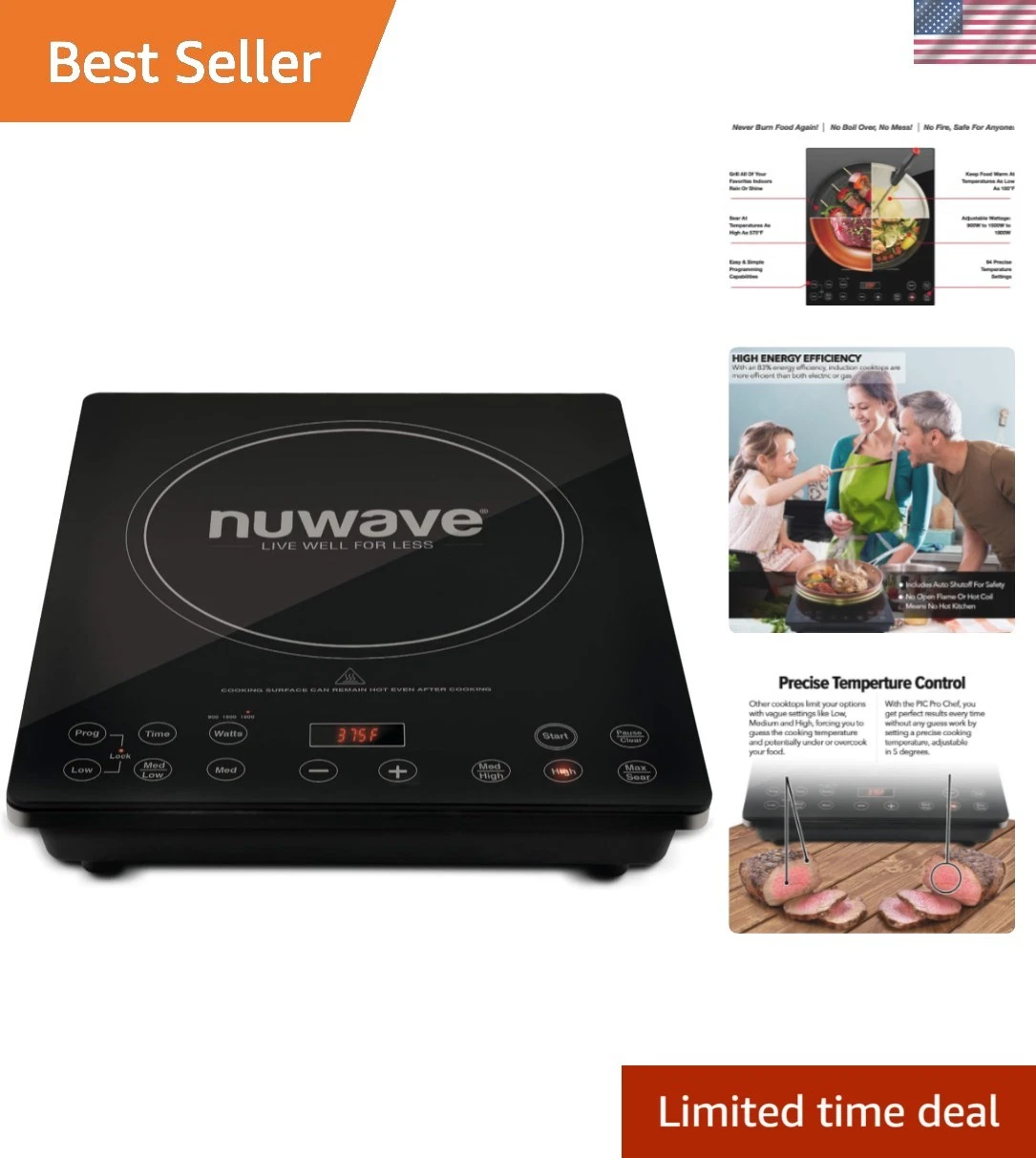 Pro Chef Induction Cooktop, NSF-Certified, Commercial-Grade, Portable, Powerf...
Opens in a new wind
