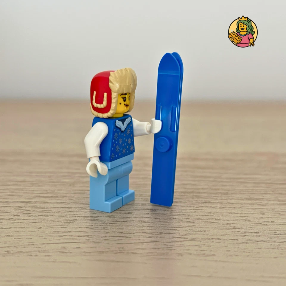 Lego Minifig Minifigure Custom La Skieuse des Neiges pièce authentique NEUF NEW - Immagine 2 di 4