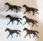 MARX PLAYSET LOT of 6 CAVALRY HORSES VINTAGE for FORT APACHE BLUE & GRAY ALAMO