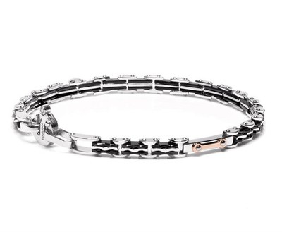 BARAKA Men's BR251241ROAD200002 Discovery Collection Rose Gold Diamonds Bracelet
