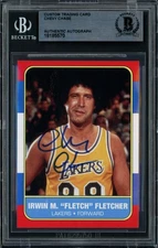 Chevy Chase Signed 1986 Fleer Reprint Custom Trading Card Lakers Beckett