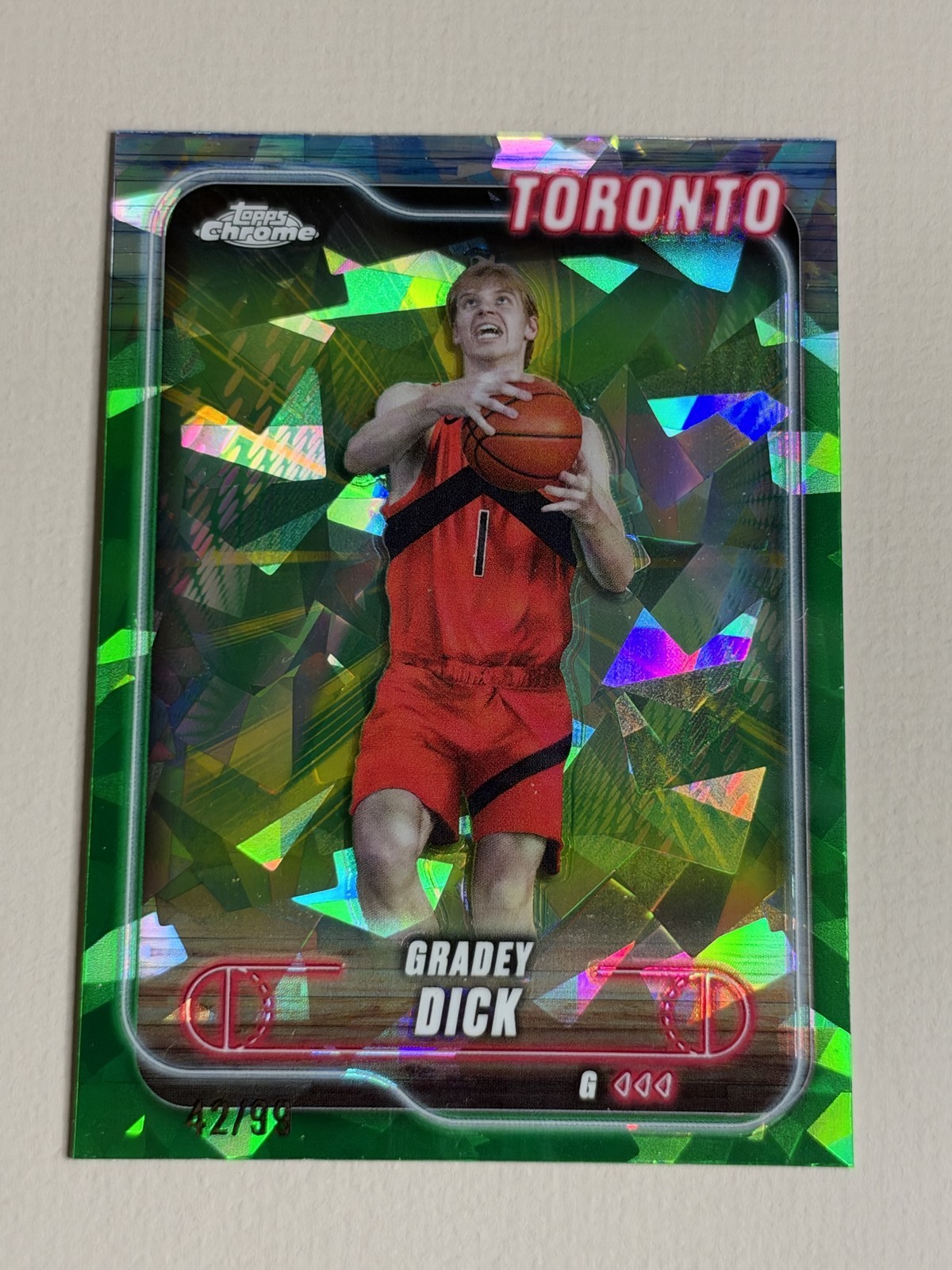 2025 Topps Chrome Gradey Dick Green Cracked Ice #92 42/99