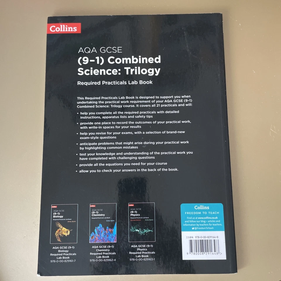 Collins AQA GCSE (9-1) Combined Science: Trilogy Required Practicals Lab Book - Image 2 of 4