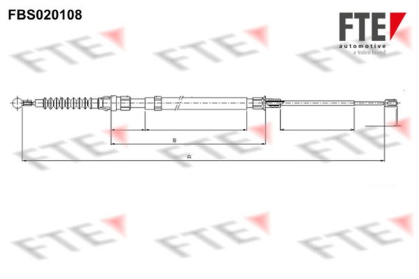 Bremsseil Seilzug Feststellbremse FTE 9250012 FüR Audi TT 8J3 Roadster 8J9 Tfsi-image