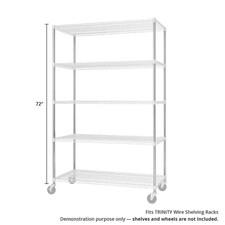 72 In. Ecostorage Chrome Color Steel Poles - Set of (4)