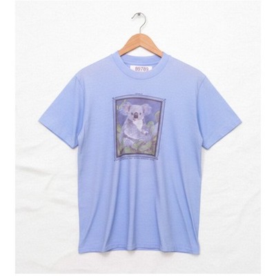 VTG 80s San Diego Zoo Koala T Shirt Hanes Beefy-T Made in USA Blue - Fits Medium