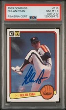 1983 Donruss #118 Nolan Ryan Signed PSA/DNA 8 Auto 10 Dual Grade Astros HOF