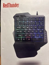 RedThunder Teclado para juegos con una mano RGB retroiluminado 35 teclas