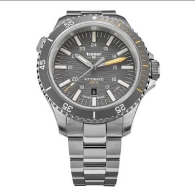 Traser P67 Diver Automatic  110331 Yellow Silicone Strap with Metal Bracelet
