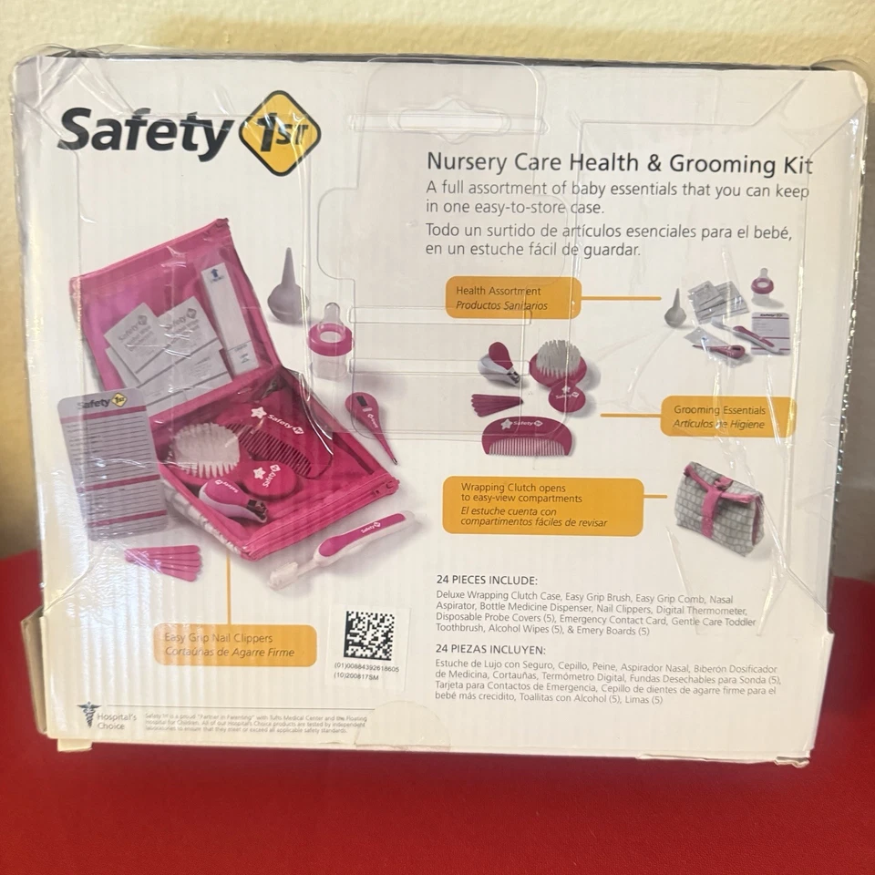Safety 1ˢᵗ ALL-IN-1 NURSERY CARE HEALTH & GROOMING KIT Baby Infant PINK OnTheGo - Image 3 of 3