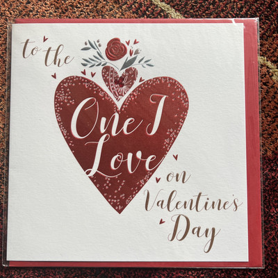 Bauchnabel Designs To The One I Love On Valentine s Day große Karte 21 x 21 cm