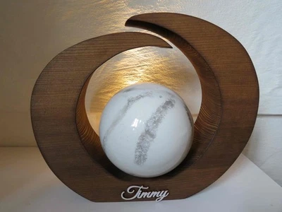 Tierurne Urne 1-35 kg Skulptur Lebenskreis Kugel Holz LED Katze Hund 1,7 L neu - Bild 1 von 4