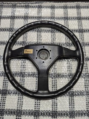 Mazda Genuine Option MOMO Steering Wheel Black Leather White
