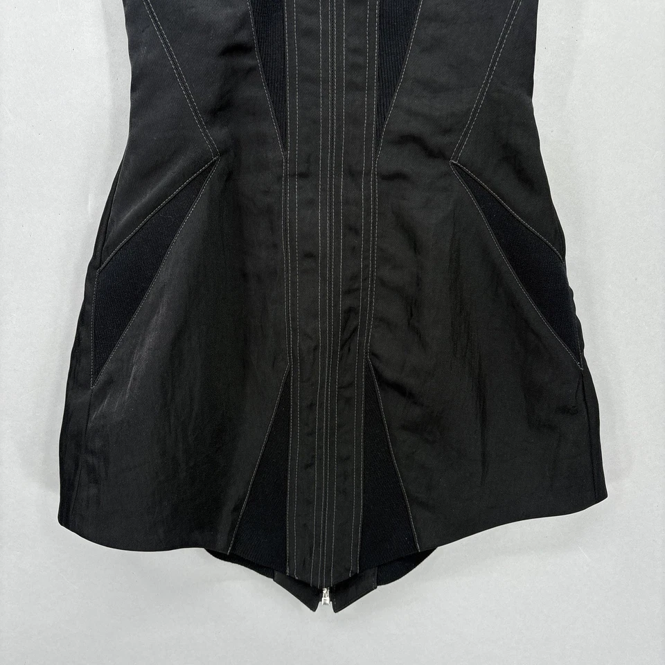 Vestido Dion Lee para mujer 2 corsé negro mini cremallera completa panel frontal trasero ceñido al cuerpo Foto 3 de 4