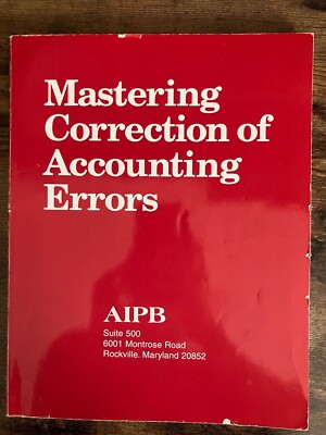 Mastering Correction of Accounting Errors