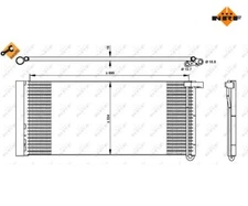 Condenser, Air Conditioning Easy Fit NRF 350331 for Porsche