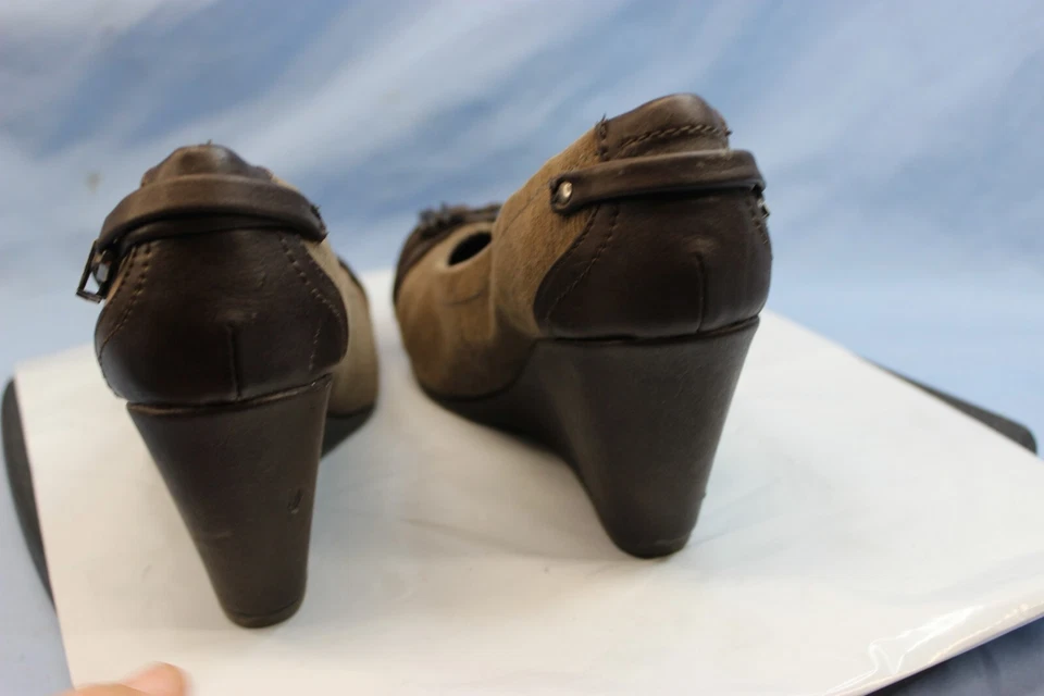 Faded Glory женщин коричневый вельветовый высокий каблук пряжка размер 8,5 - Изображение 4 из 4