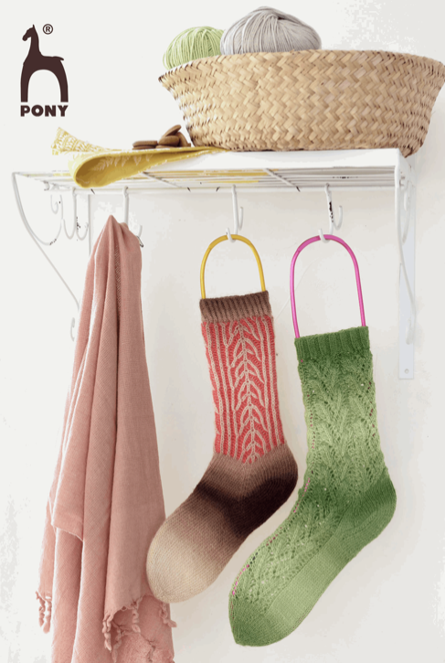 BLOCCANTI CALZINI ABBRACCI LANA Calzini a maglia forma facile 4 TAGLIE PONY 36 38 40 42 UK