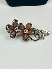 Vintage Floral Hair Clip with Stones