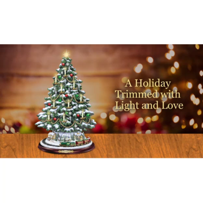 Bradford Exchange Thomas Kinkade Candlelit Christmas Tree Music