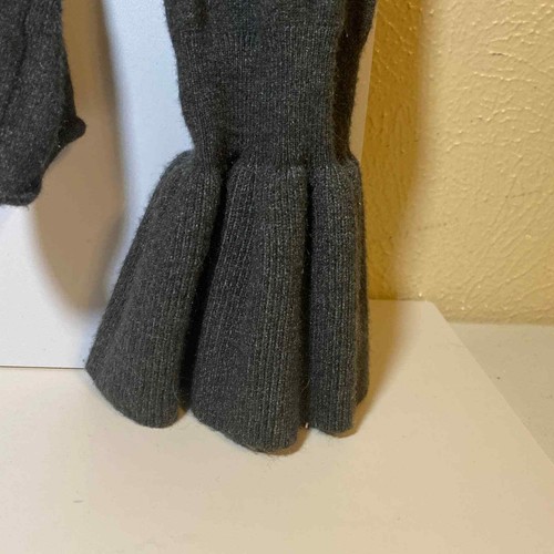 Umgee schwarz grau Glocke Rüschenärmel Damenpullover Shirt Größe Medium - Bild 2 von 6