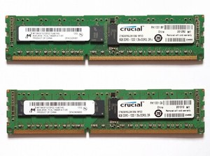 2x 8GB (16GB) Crucial MT18KSF1G72PDZ-1G4E1HG DDR3 Server-RAM Module PC3-10600R