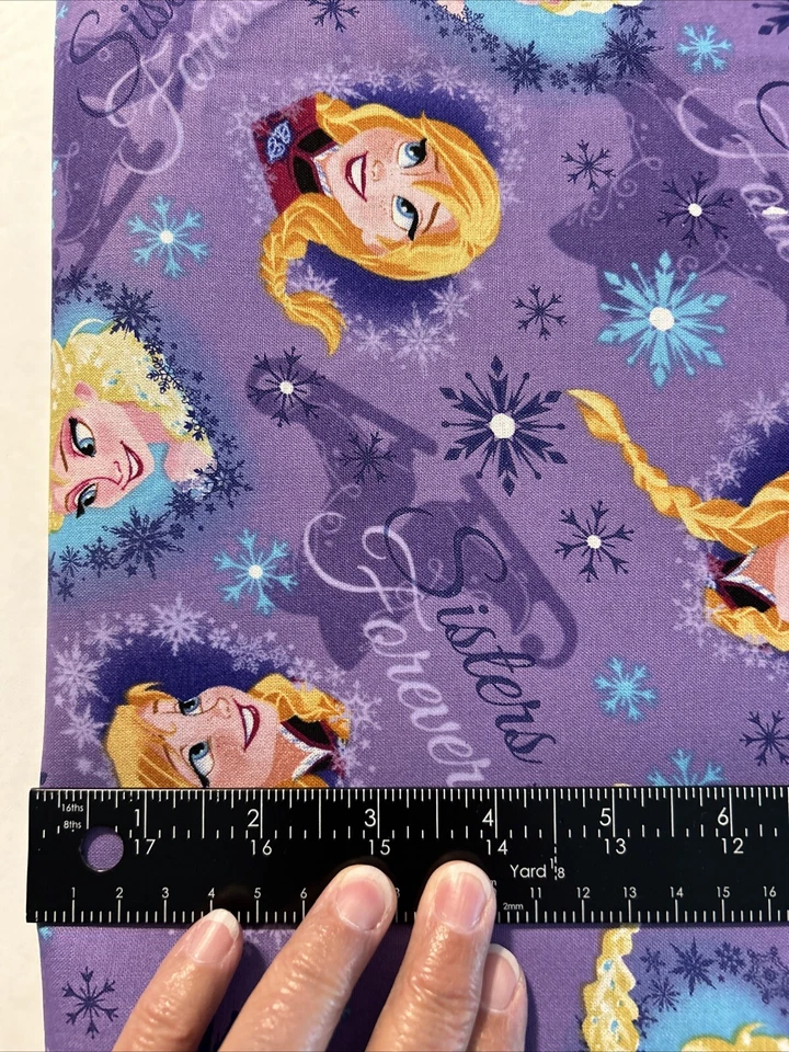 Purple Frozen Sisters Ice Skating Heart Frame by Springs Creative 4 Yds X 44” - Image 3 of 3