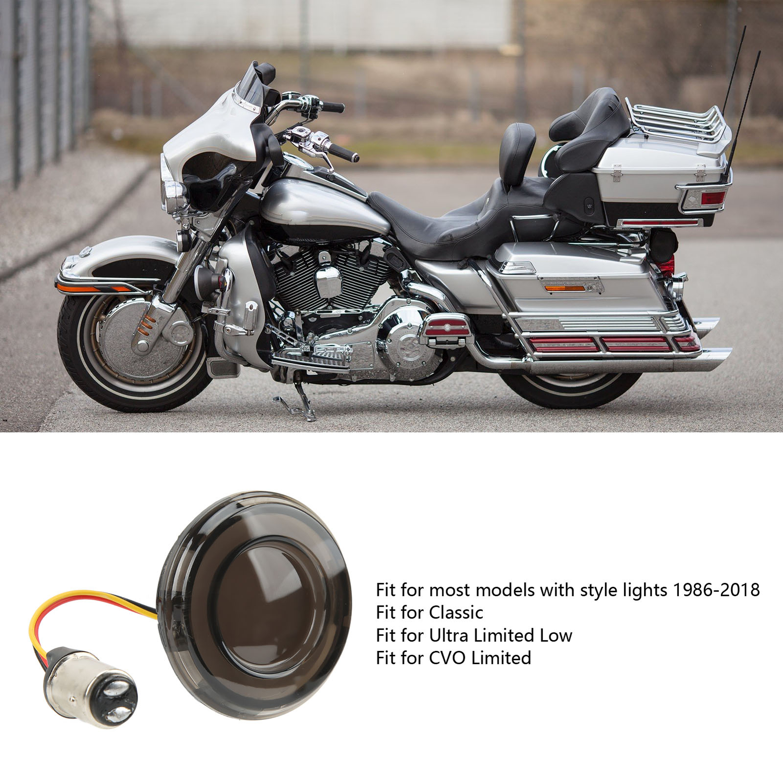 ⊹⊹Yellow And Red Light Motorcycle LED Turn Signal Light Turn Blinker