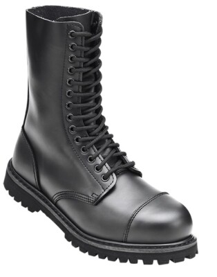 Brandit Phantom Boots 14 Loch 9003 Springer Stiefel Rangers Stahlkappe Schwarz